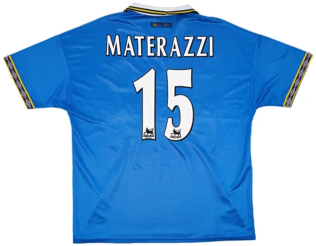 Umbro 1997-99 Everton Home Shirt Materazzi #15 - 9/10 - (XXL)