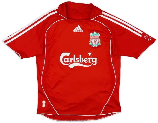 adidas 2006-08 Liverpool Home Shirt - 7/10 - (XL.Boys)