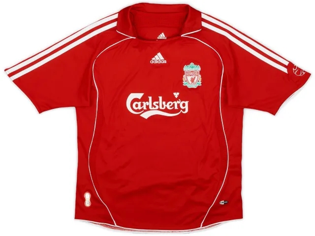 adidas 2006-08 Liverpool Home Shirt - 9/10 - (M.Boys)