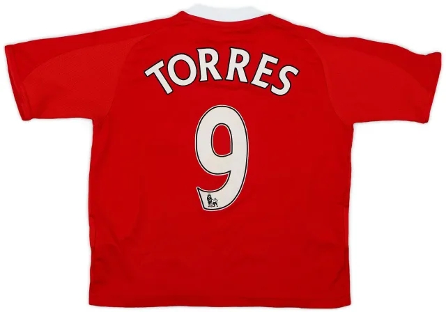 adidas 2008-10 Liverpool Home Shirt Torres #9 - 7/10 - (XS.Boys)