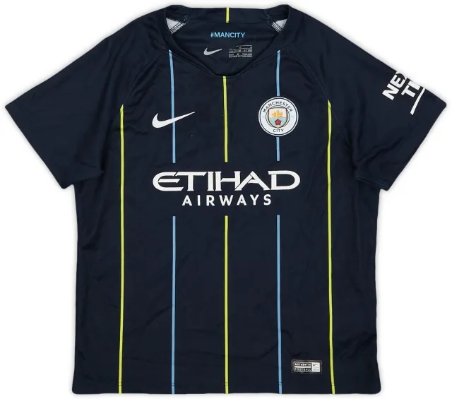 Nike 2018-19 Manchester City Away Shirt - 9/10 - (6-7 Years)