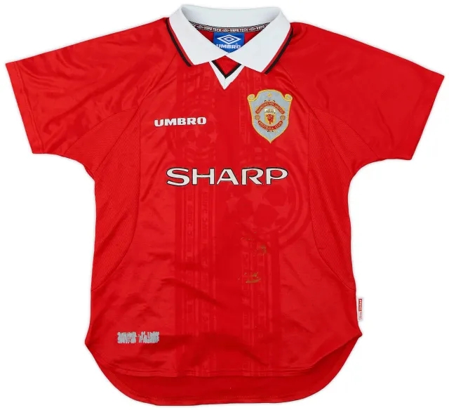 Umbro 1999-00 Manchester United 'CL Winners' Shirt - 5/10 - (L.Boys)