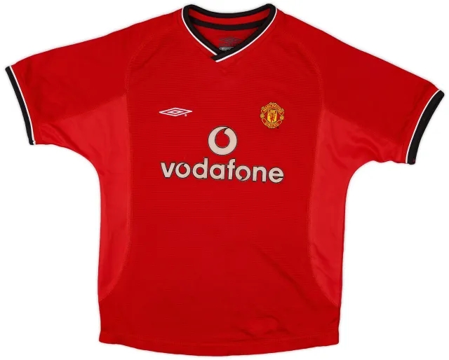 Umbro 2000-02 Manchester United Home Shirt - 7/10 - (M.Boys)