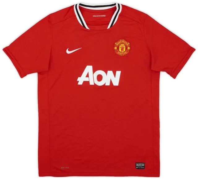 Nike 2011-12 Manchester United Home Shirt - 7/10 - (XL.Boys)