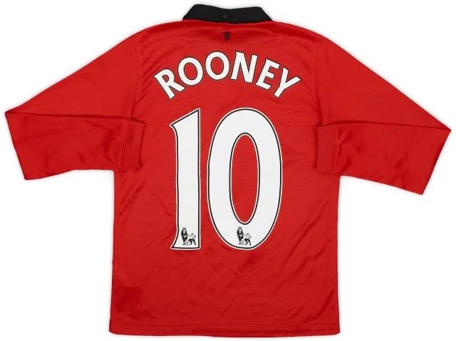 Nike 2013-14 Manchester United Home L/S Shirt Rooney #10 - 7/10 - (M.Boys)