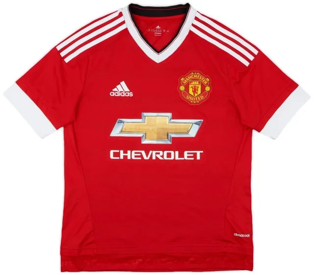 adidas 2015-16 Manchester United Home Shirt - 7/10 - (L.Boys)