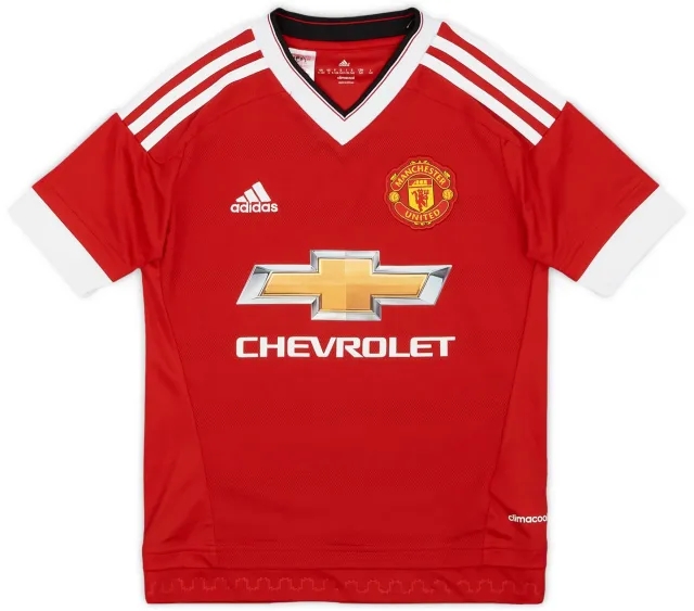 adidas 2015-16 Manchester United Home Shirt - 9/10 - (S.Boys)