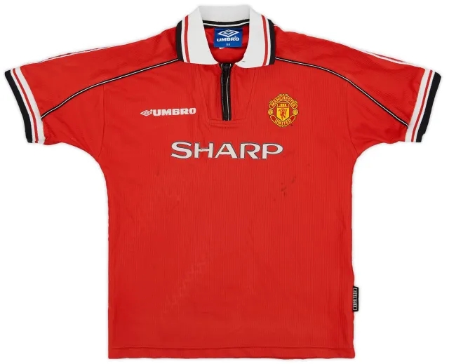 Umbro 1998-00 Manchester United Home Shirt - 5/10 - (L.Boys)