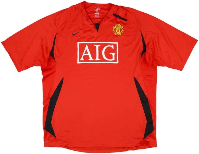 2007-08 Manchester United Nike Training Shirt - 9/10 - (L)