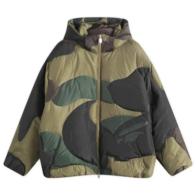 A Bathing Ape Men's 1st Camo Nylon Down Jacket Green