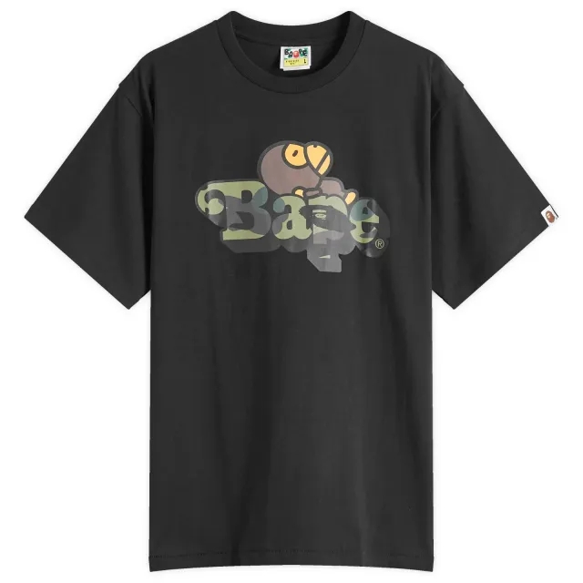 A Bathing Ape Men's 1st Camo Milo On Bape T-Shirt Black/Green