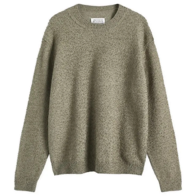 Maison Margiela Men's Wool Cotton Crewneck Knit Sage Green