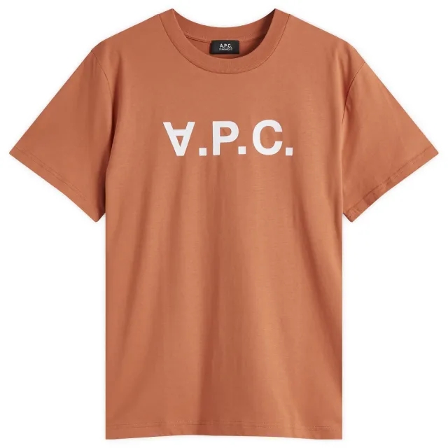 A.P.C. Men's VPC Logo T-Shirt Teracotta/White