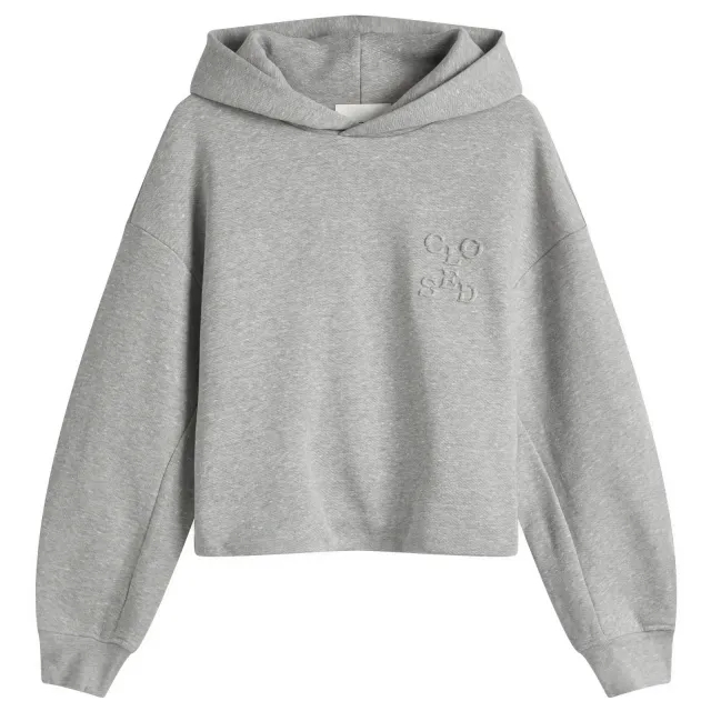 Closed Women's Folded Hem Hoodie Light Grey Melange
