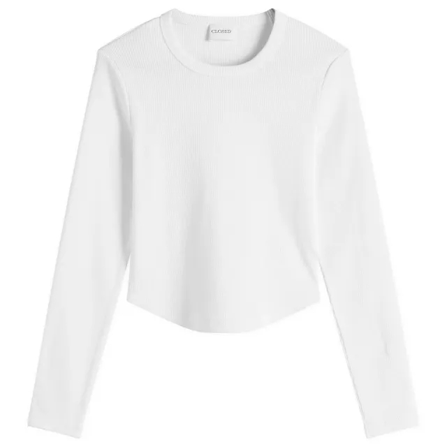 Closed Women's Long Sleeve Crewneck Top Ivory