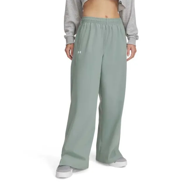 Under Armour Women's Rival Wide Leg Pants - Silica Green/White -  Size: XS