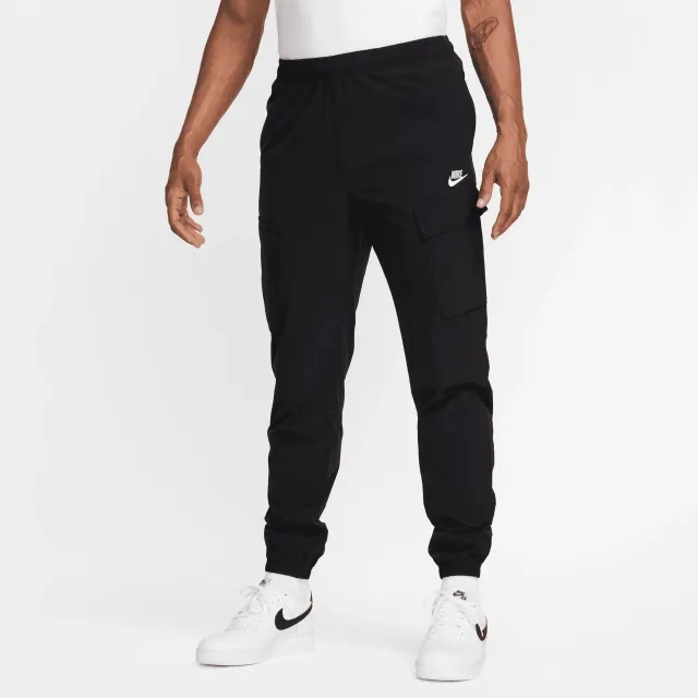 Nike Sportswear Club Men's Woven Cargo Trousers - Black - Nylon/Elastane