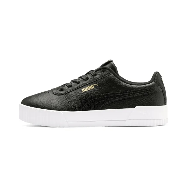 Puma Womens Carina Lux Trainers Sports Shoes - Black Leather
