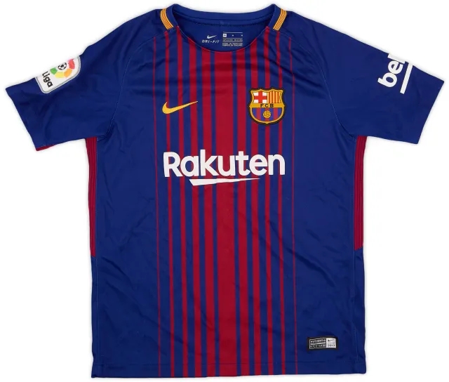 Nike 2017-18 Barcelona Home Shirt - 8/10 - (M.Boys)