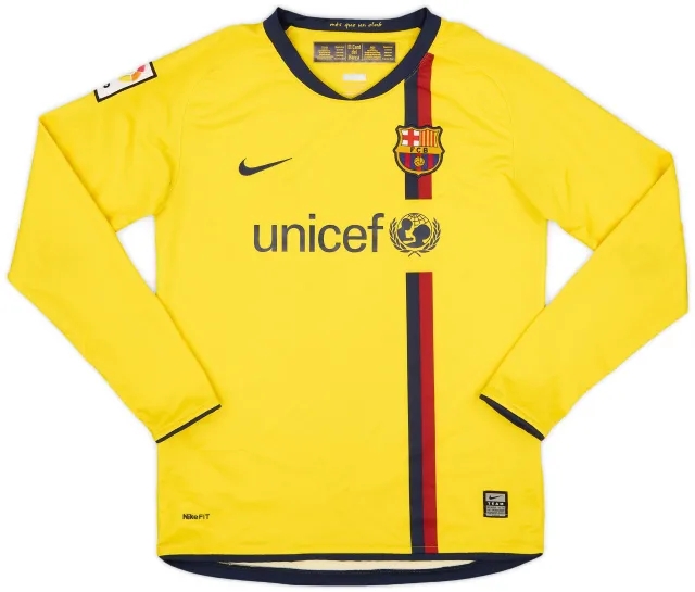 Nike 2008-10 Barcelona Away L/S Shirt - 7/10 - (L.Boys)