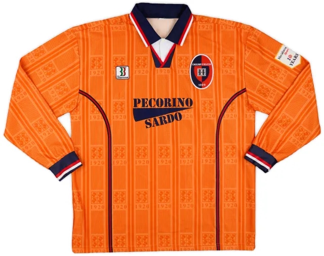 1998-99 Cagliari Match Issue Third L/S Shirt #13