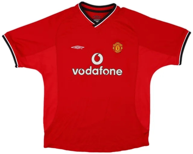 Umbro 2000-02 Manchester United Home Shirt - 8/10 - (L.Boys)