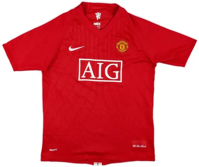 Nike 2007-09 Manchester United Home Shirt - 7/10 - (XL.Boys)