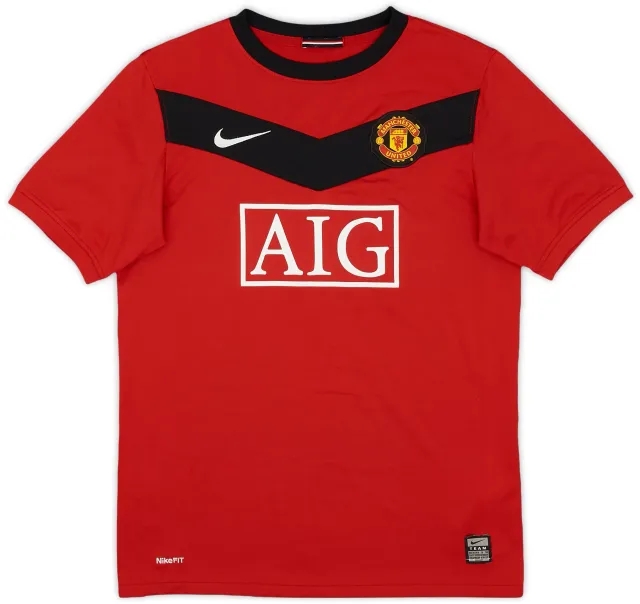 Nike 2009-10 Manchester United Home Shirt - 8/10 - (L.Boys)