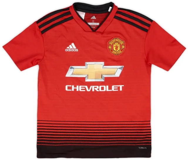 adidas 2018-19 Manchester United Home Shirt - 6/10 - (S.Boys)