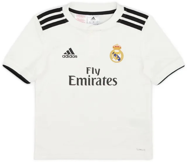 adidas 2018-19 Real Madrid Home Shirt - 8/10 - (5-6 Years)