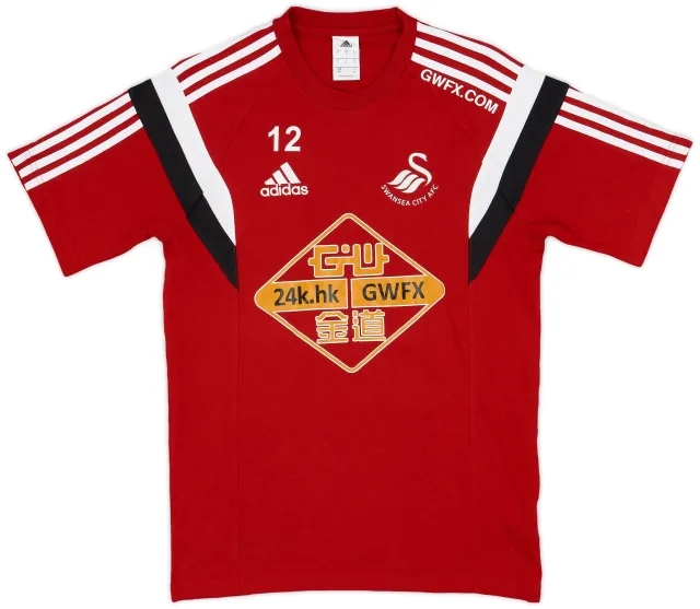 2014-15 Swansea Player Issue adidas Training Shirt #12 - 8/10 - (S)