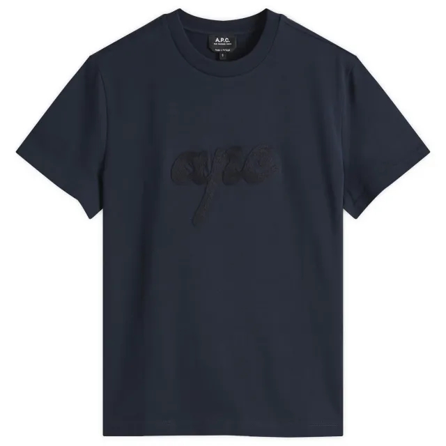 Asics A.P.C. Women's Lenny Logo T-Shirt Dark Navy