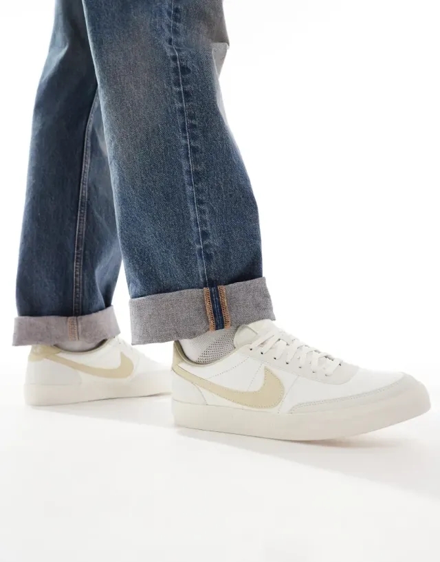 Nike Killshot Trainer In Sail And Khaki-White
