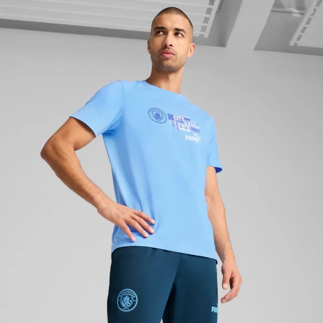 PUMA Manchester City Ftblnrgy T-Shirt Men, Light Blue