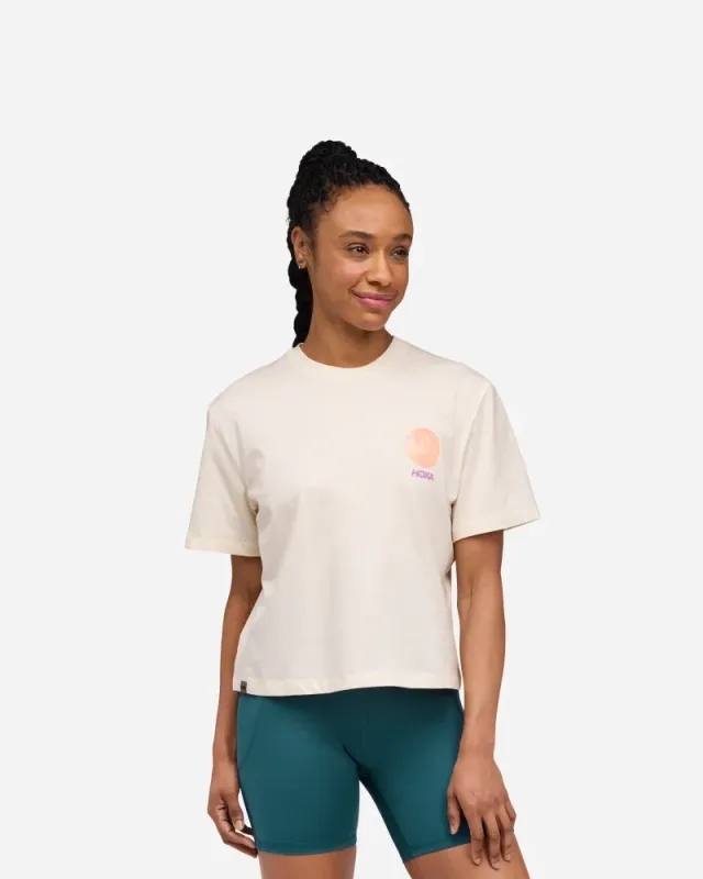 Hoka One One Women's HOKA Collage T-Shirt in Alabaster