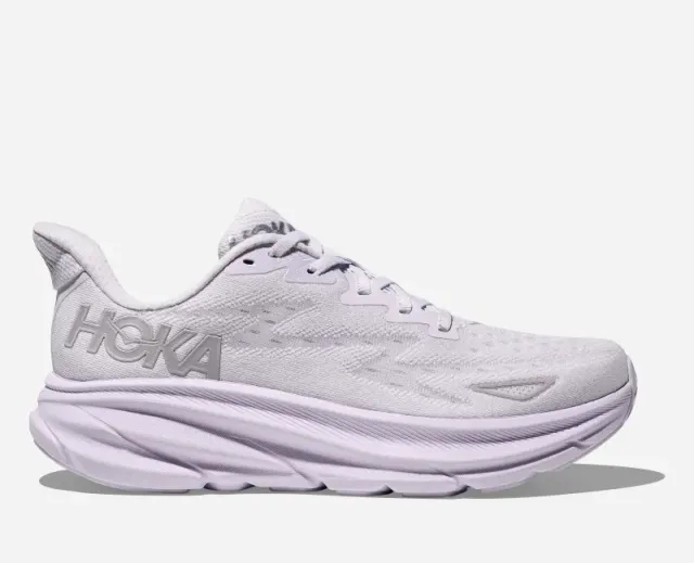 Hoka Women's Clifton 9 Road Running Shoes In Starlight Glow/Starlight Glow