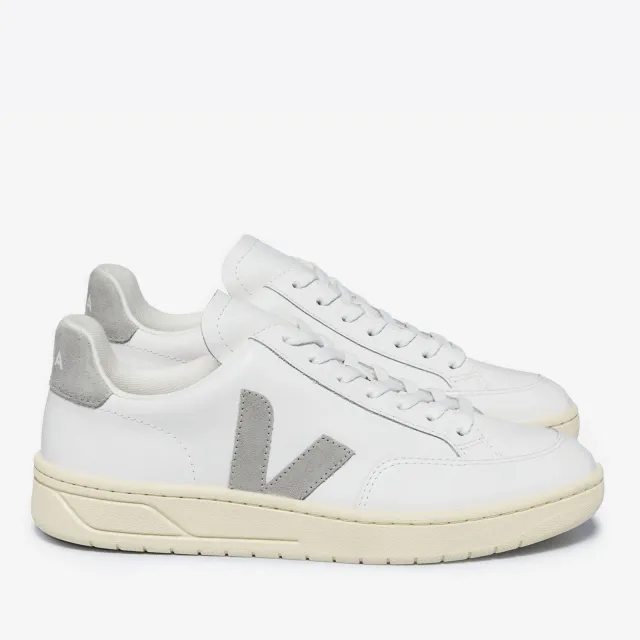 Veja Women's V-12 Suede-Trimmed Leather Trainers