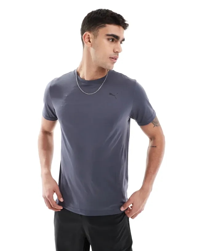 Puma Tad Essentials Solid Cat T-Shirt In Galactic Gray-Grey