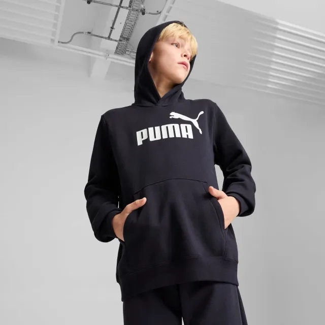 PUMA Ess No. 1 Logo Fleece Hoodie Youth, Dark Blue