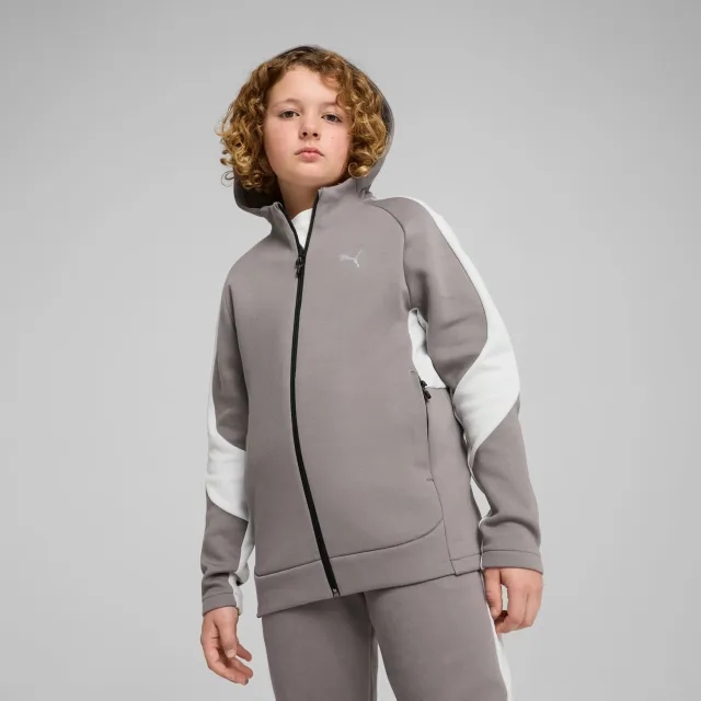 PUMA Evostripe Full-Zip Hoodie Youth, Cast Iron