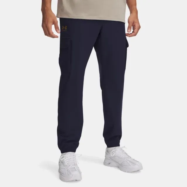 Men's  Under Armour  Holiday Vibe Cargo Pants Midnight Navy / Metallic Gold XXL