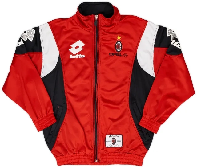 1994-95 AC Milan Lotto Track Jacket - 8/10 - (XXL.Boys)