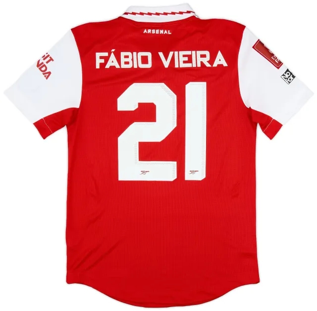 adidas 2022-23 Arsenal Match Issue FA Cup Home Shirt Fabio Vieira #21