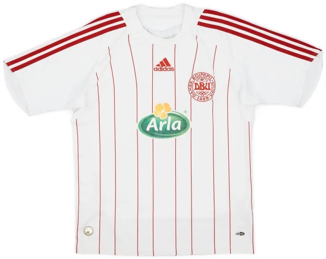 adidas 2008-10 Denmark 'Fodboldskole 2009' Away Shirt - 7/10 - (L.Boys)