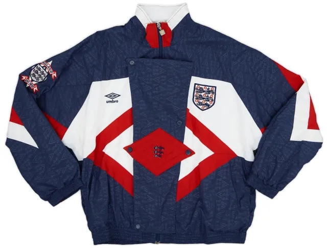 1990-92 England Umbro Track Jacket - 9/10 - (L)