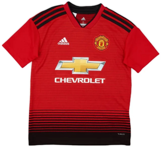 adidas 2018-19 Manchester United Home Shirt - 9/10 - (S.Boys)