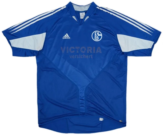 adidas 2004-05 Schalke Home Shirt - 4/10 - (XL)