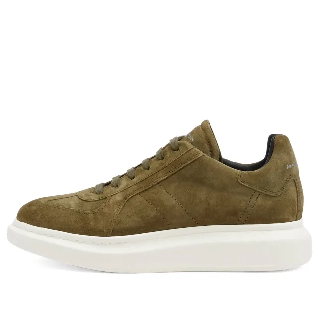 Alexander McQueen Men's Exaggerate Sole Suede Sneaker Mud