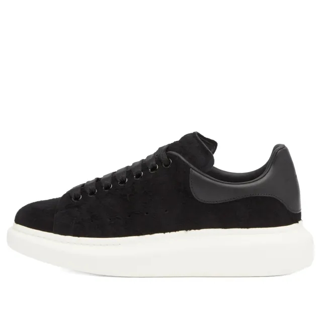 Alexander McQueen Men's Exaggerate Sole Rough Suede Sneaker Black