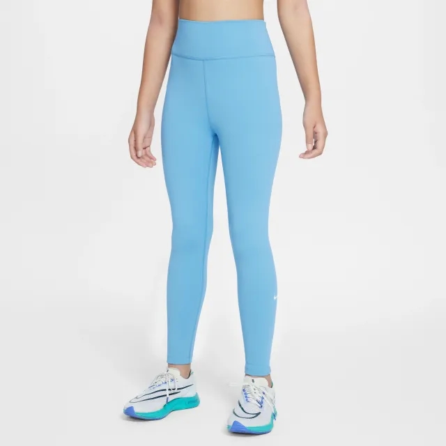 Nike Older Kids One Leggings in Blue/White